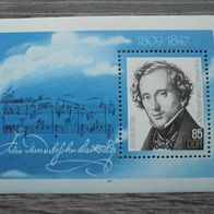 DDR Block 76 * * - 175. Geburtstag von Felix Mendelssohn Musik 1984