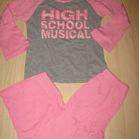 superschöner Schlafanzug Disney High School Musical Gr. 110/116 top rosa/ grau (0515)