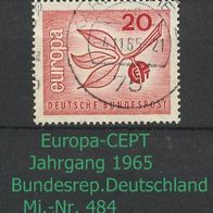 Europa-Gemeinschaftsausgaben (CEPT) Jahr 1965 - Bundesrepublik Mi. Nr. 484 o <