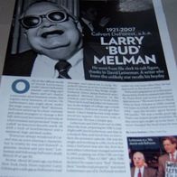 Larry Bud Melman David Letterman Full Page Article Clippings Bericht