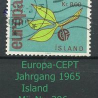 Europa-Gemeinschaftsausgaben (CEPT) Jahr 1965 - Island Mi. Nr. 396 o <