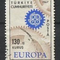 Europa-Gemeinschaftsausgaben (CEPT) Jahr 1967 - Türkei Mi. Nr. 2045 o <