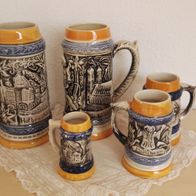 5x Bierkrug Foreign 901 904 908 Motiv Hofbräuhaus Frauenkirche München Kindl Maß