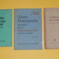 Deutsches Sprach- und Stilbuch + Muttersprache 1942/1961/1952
