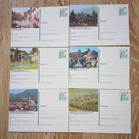 Sechs verschiedene Bildpostkarten BUND postfrisch