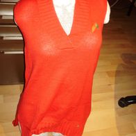 Marc Cain Pullunder rot V Neck lang 100% Schurwolle N2 = M