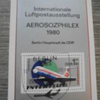 DDR Block 59 ESST - Interflug Luftpost Aerosozphilex 1980