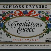 altes DDR Etikett Traditions-Cuvée VEB Thüringer Weinkellereien Bad Langensalza