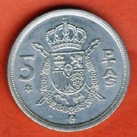 Spanien 5 Pesetas 1975 ( * 76 )