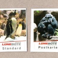 048) BRD - Lünebote - 2 W - Tiere, Pinguin und Schimpanse