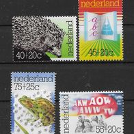 11) Niederlande 1976 Sommermarken Mi. Nr. 1070/73 kpl. Satz postfrisch