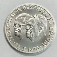 Silbermedaille Deutsche Gespräch zu Erfurt 19.3.1970 Willy Brand