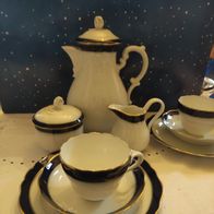 Hutschenreuther Selb Maria Theresia Kobalt blau Goldrand Kaffeeservice