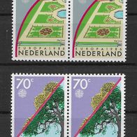 28) Niederlande 1986 Europa/Cept Mi. Nr. 1292/93 waagr. Paar postfrisch