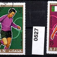 K835 Ajman Naher Osten MiNr.525 + 527 Fußball-Weltmeisterschaft Mexiko o