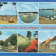 alte AK Arendsee Altmark 1984, Kr. Osterburg, Friedensstraße, Hohe-Warthe-Straße