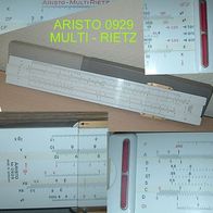 ARISTO Multi-Rietz 0929 Rechenstab, Rechenschieber,