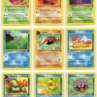 Pokemon-Serie "Fossil" 15 Common-Karten Englisch, siehe Text + Bilder