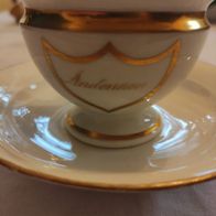 KPM Berlin Porzellan Tasse Kaffeetasse Ziertasse weiß Goldrand 1830-40 Handmalerei