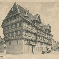 alte AK Braunschweig 1930, Alte Wage, belebt mit Pferdewagen Menschen