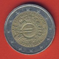 Frankreich 2 Euro 2012 10 Jahre Bargeld