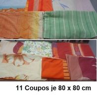 11 Stück Stoffcoupons je 80x80cm zum Quilten, Basteln usw