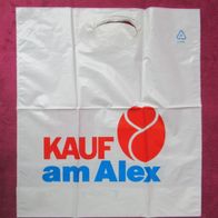 Plastiktüte KAUF am Alex Einkaufstüte 39x43 Tasche Bag Sammler Tasche Plast Trag