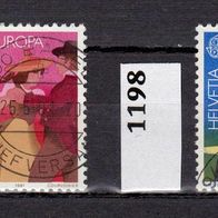 Europa-Gemeinschaftsausgaben (CEPT) Jahr 1981 - Schweiz Mi. Nr. 1197 + 1198 o <