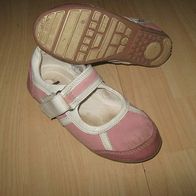 niedliche Spangenschuhe / Ballerina Leolo Gr. 29 rosa weiß (0615)