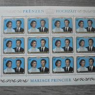 Luxemburg KB Kleinbogen 1036 * * Prinzenhochzeit 1981