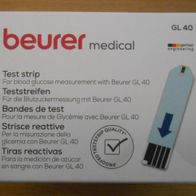 Beurer GL40 Blutzucker - 50 Teststreifen - NEU & OVP