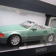 Mercedes Benz 500 SL 1989 nelkengrünm. Limit 200 Stück 1:18 Norev