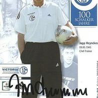 Jupp Heynckes - Schalke 04 2003-2004 AK - Trainer Legende BMG, FCB, Real, Frankfurt