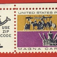 USA,1965 Mi.881 Postfrisch mit Zip Code Links