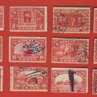 USA 1912 - 1913 Paketmarken Mi.1 - 12 kompl. Satz