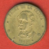 Dominikanische Republik 1 Peso 1992