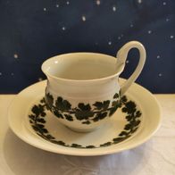 Meissner Porzellan Weinlaub um 1900 Tasse Kaffeetasse Ziertasse Schwanenhals Rar