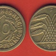 10 Reichspfennig 1924 F