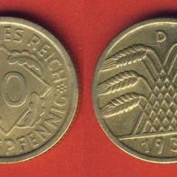 10 Reichspfennig 1936 D Top