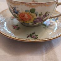 Franziska Hirsch Dresden Teetasse Tasse Ziertasse bunte Blumen Handmalerei Rarität