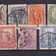 Griechenland MiNr. 125-31 gestempelt M€ 2,10 #H46d