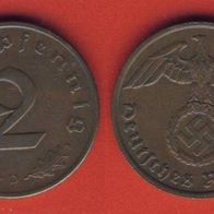 Deutsches Reich 2 Reichspfennig 1937 D