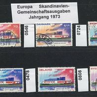 Europa Skandinavien-Gemeinschafts-Ausgaben Jahre 1973 (Auszug) o <