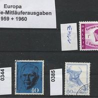 Europa-Ausgaben Sympathie-Mitläufer-Ausgaben Jahre 1959 + 1960 (Auszug) o <