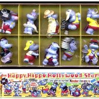 Die Happy Hippo Hollywood Stars Komplettsatz + 10 BPZ