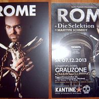 ROME Postkarte und FLYER ROME & Die Selektion & Martyn Schmidt - im NEU Zustand
