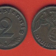 Deutsches Reich 2 Reichspfennig 1938 B