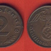 Deutsches Reich 2 Reichspfennig 1938 F