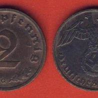 Deutsches Reich 2 Reichspfennig 1938 G