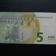 5 Euro Geldschein Banknote U Frankreich ungebraucht kassenfrisch Draghi 2013